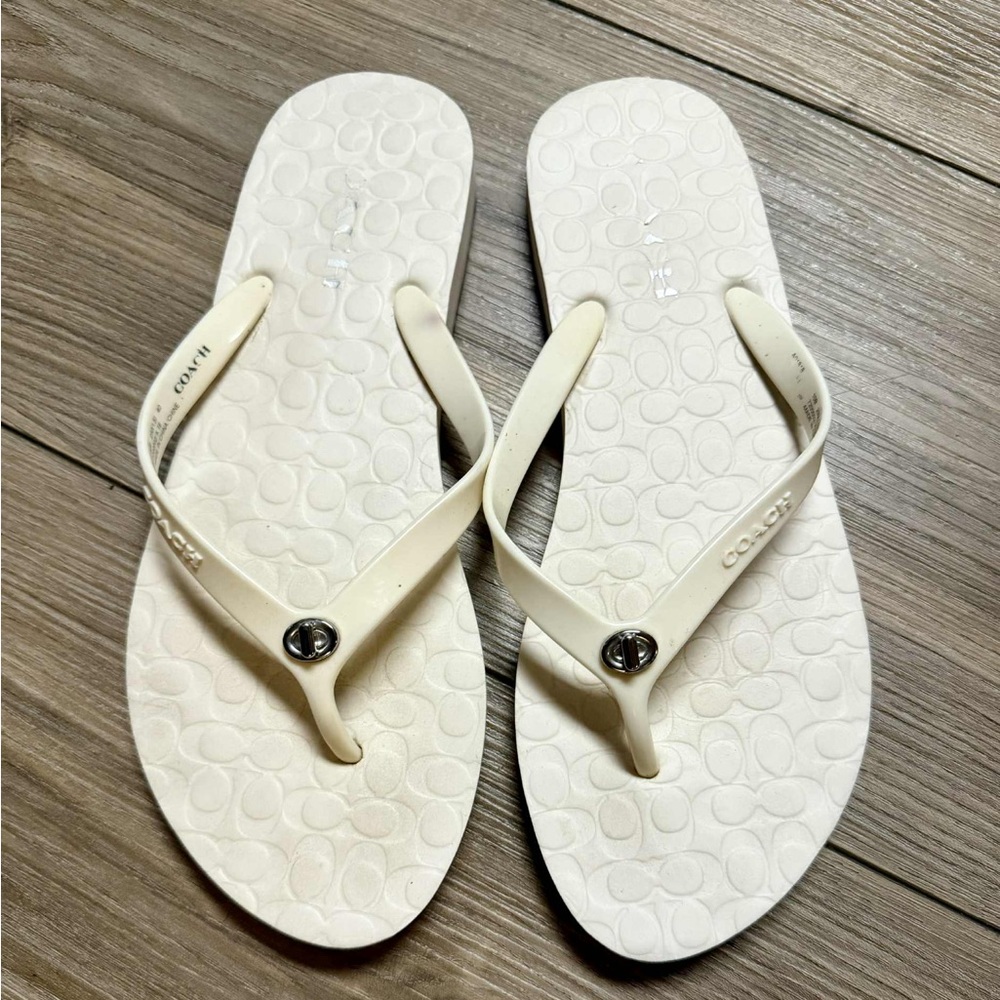 Coach Ivory Sandals